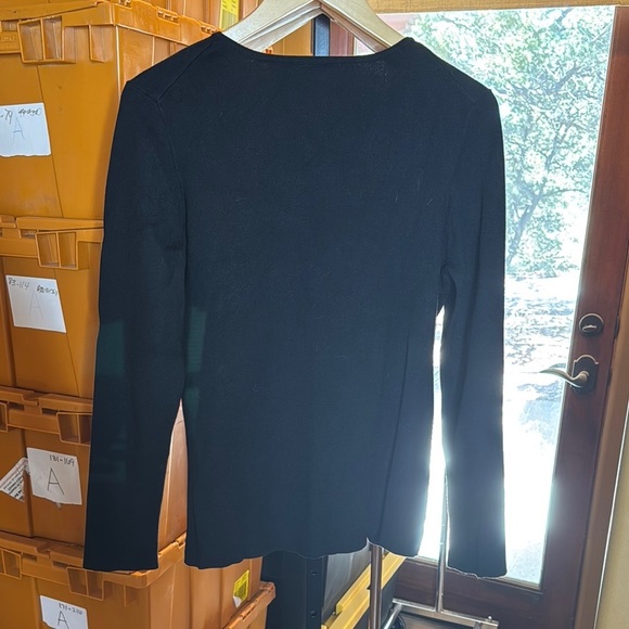 Kirkland Signature Ladies’ Crewneck Sweater Rib Knit Black Size XL - Picture 8 of 8